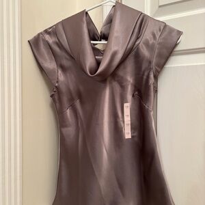 Banana Republic Satin Cowl Neck Blouse - Petite